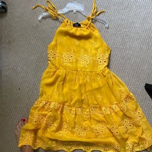 lace dress with tie straps